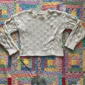 SO cream colored cozy chunky cable knit sweater from kohls